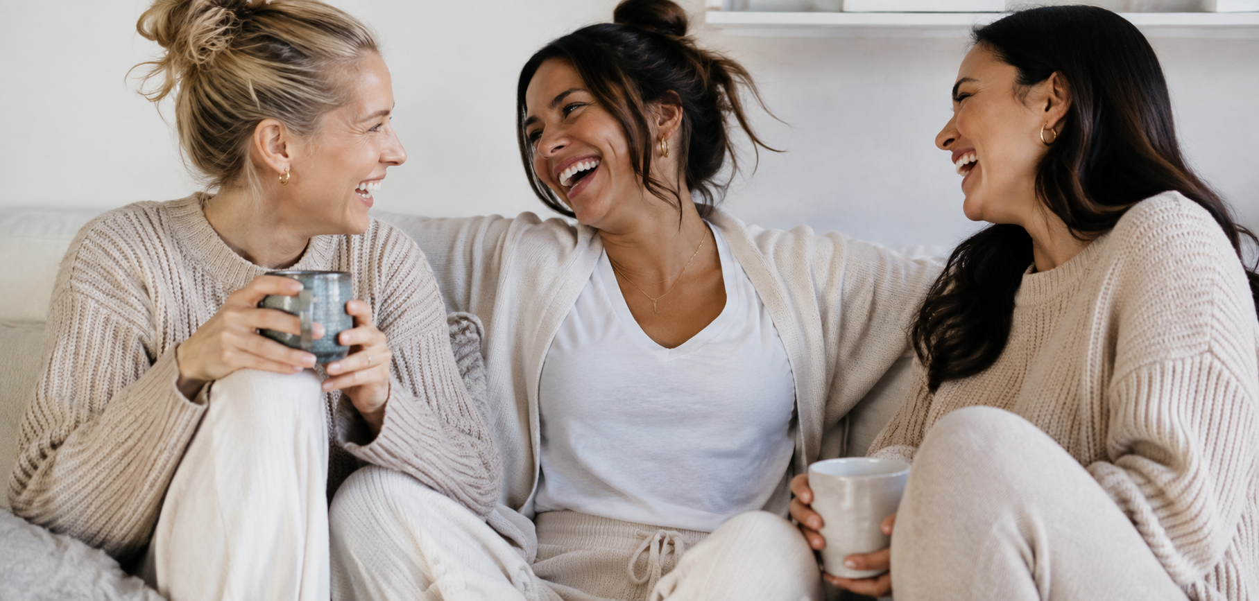 A woman filling in her health history on her phone at home